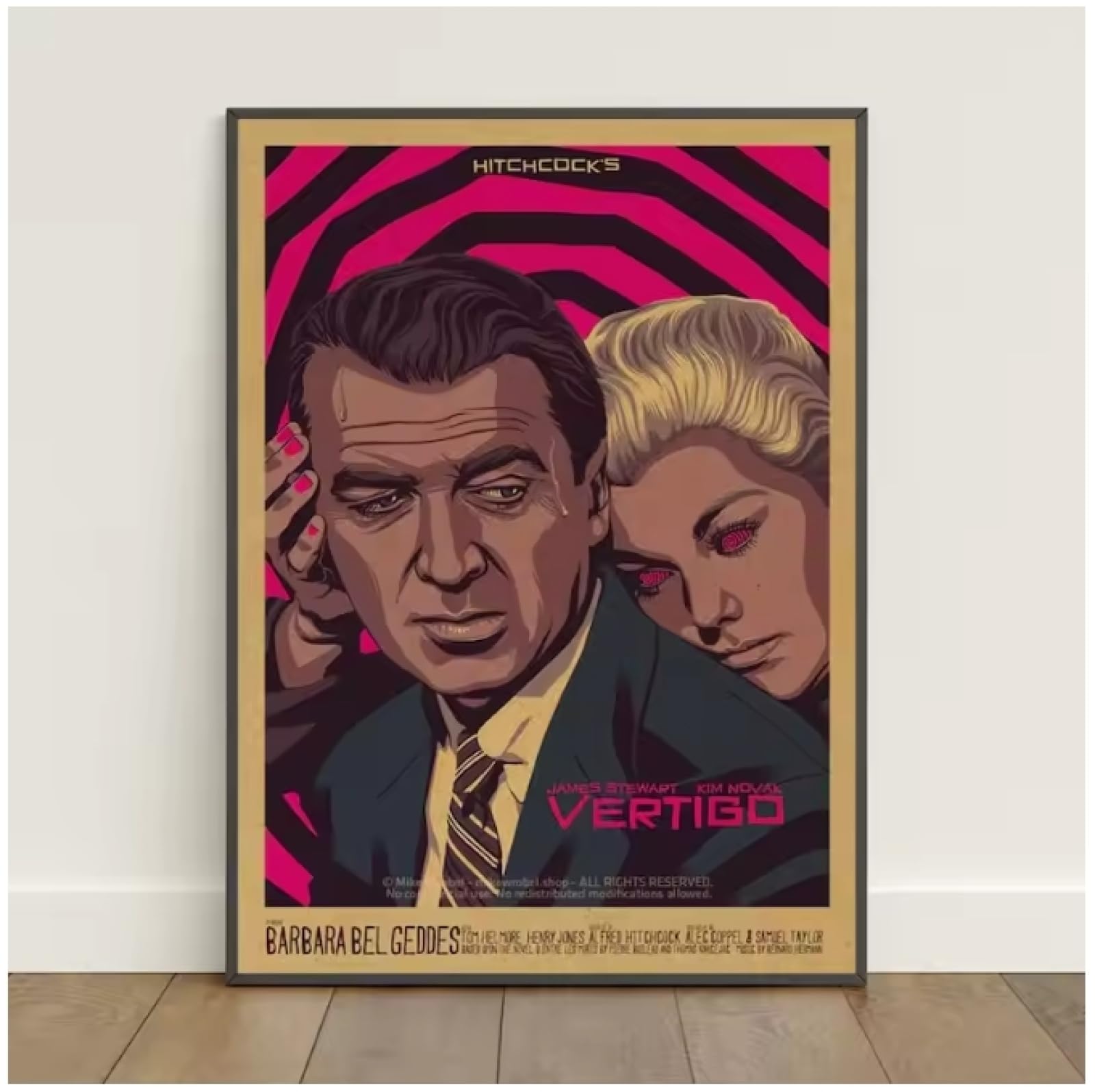 Poster Vertigo image du film pour déco murale de café ou bar