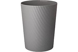 Small, Gray Bathroom Trash Can