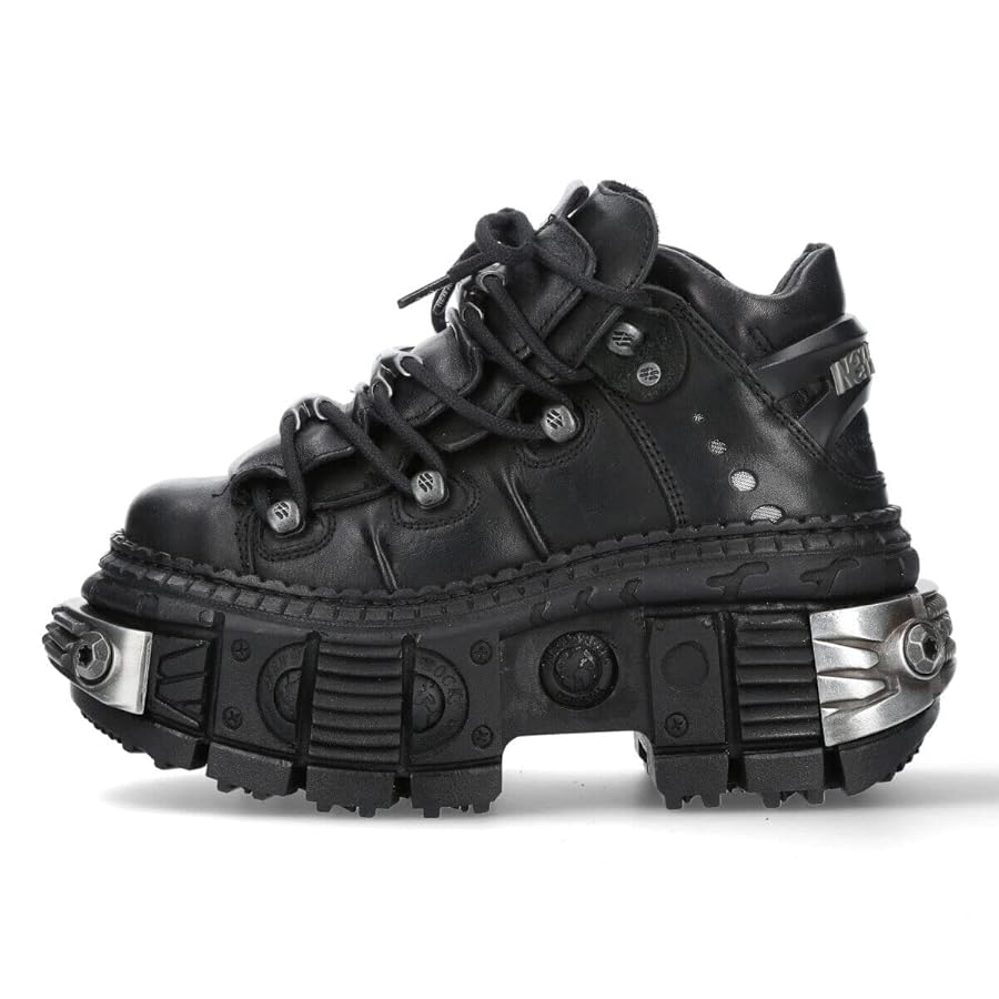 ◆New Rock 最新作◆WALL106-S10 ハイトップ トレーナー/Black◆ Amazon.com | New Rock Boots WALL106-S10 Unisex Metallic