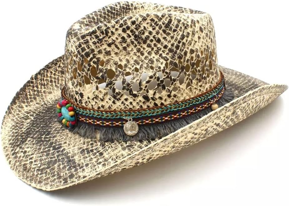 Unisex Cowboy Ribbon Lightweight Comfort Sun Hat Fishing Party