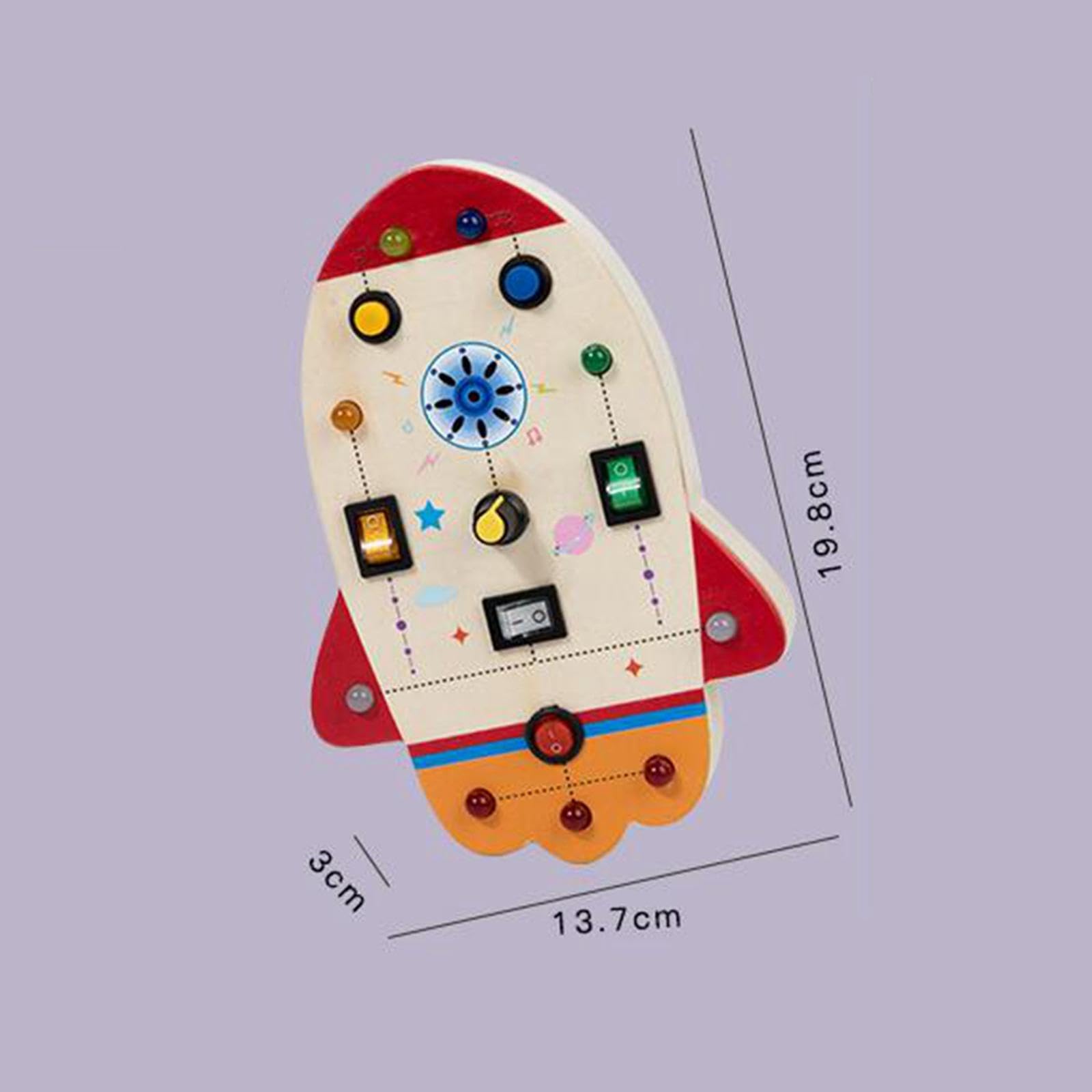 Tableau D'activités Sensoriel En Bois, Jouet éducatif pour Le Développement de La Motricité Fine et La Manipulation Interactive, Adapté Aux Enfant, Fusée
