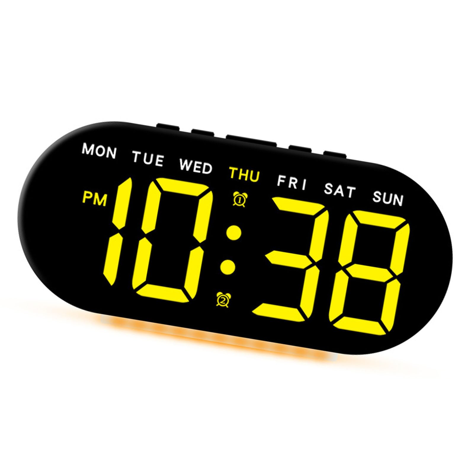 carotoe Led Alarm Clock Adjustable Brightness Desk Colck Dimmable Bedside Clock for Elderly and Seniors for Bedrooms Alarm