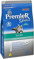 Premier Pet Ração Premier Ambientes Internos Light Para Gatos Adultos Sabor Salmão - 1 5Kg