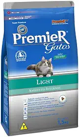 Premier Pet Ração Premier Ambientes Internos Light Para Gatos Adultos Sabor Salmão - 1 5Kg