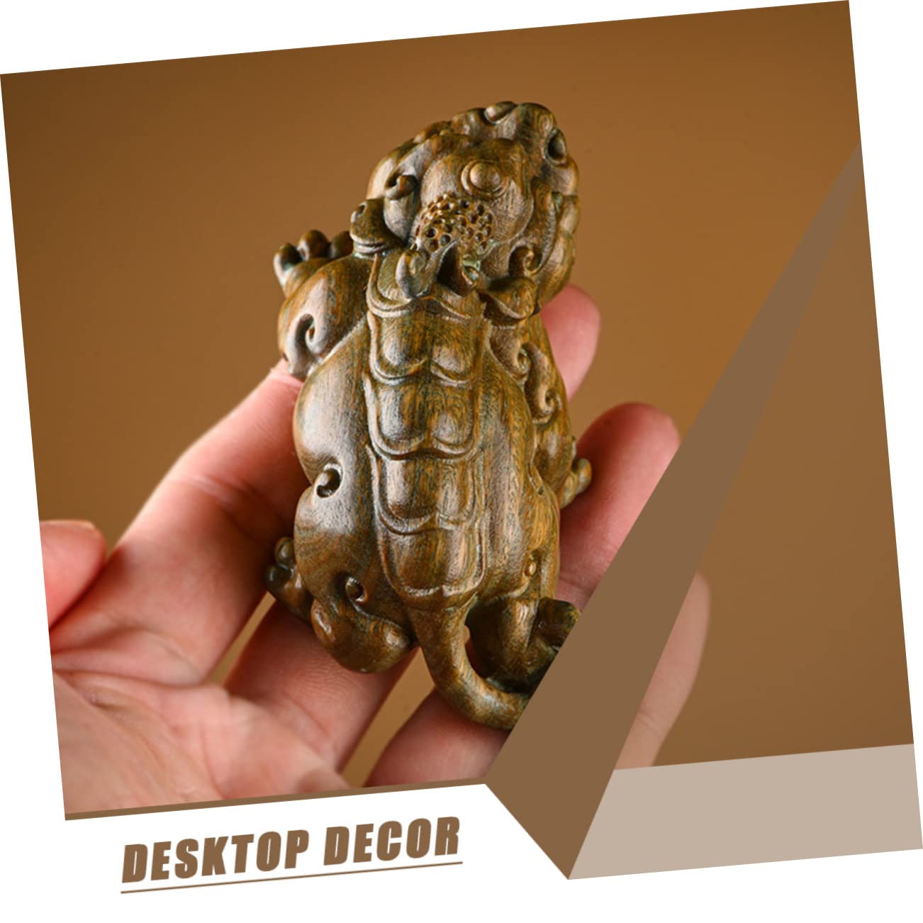 STOBAZA Colgante De Madera Artesanal Adorno De Figura De Criatura Mitológica Decoración De Escritorio para Pequeña Decoración De Figuras