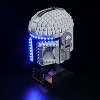 Vista 6 de VONADO Luz LED de control de luz compatible con Lego The Mandalorian Helmet 75328 (solo luces, sin modelos), kit de iluminación creativo, accesorios