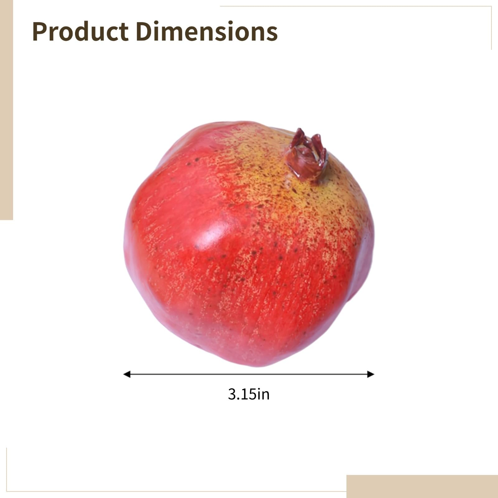 Generisch 6 STK. künstliche Granatapfelmodelle, realistische Granatapfel-Deko aus Schaumstoff, künstliche Früchte mit farbigen Akzenten und detailreicher Oberfläche für Küche, Ausstellungen, Events