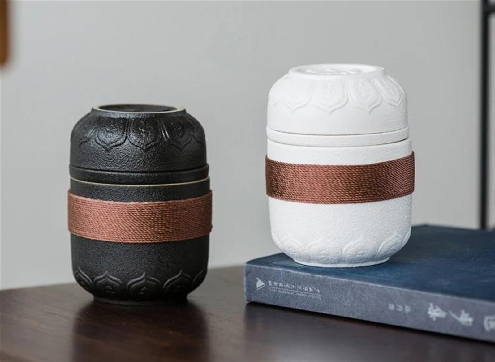 Juego De Té Para Adultos Juego Té Kungfú Chino Personalizado Set Tetera Portátil Cerámica Tazas Para Viajes Aire Libre Ceremonia Regalos Finos Juegos De Té Portátiles(B)