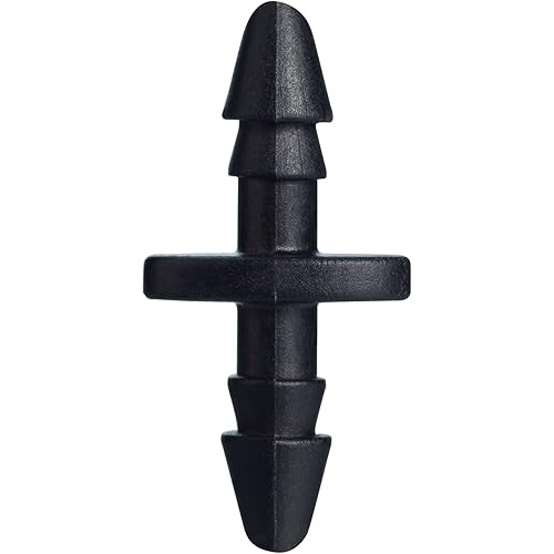 Orbit 67402 1/4" Barb Drip Irrigation, Drip Coupling, 25-Pack, Black