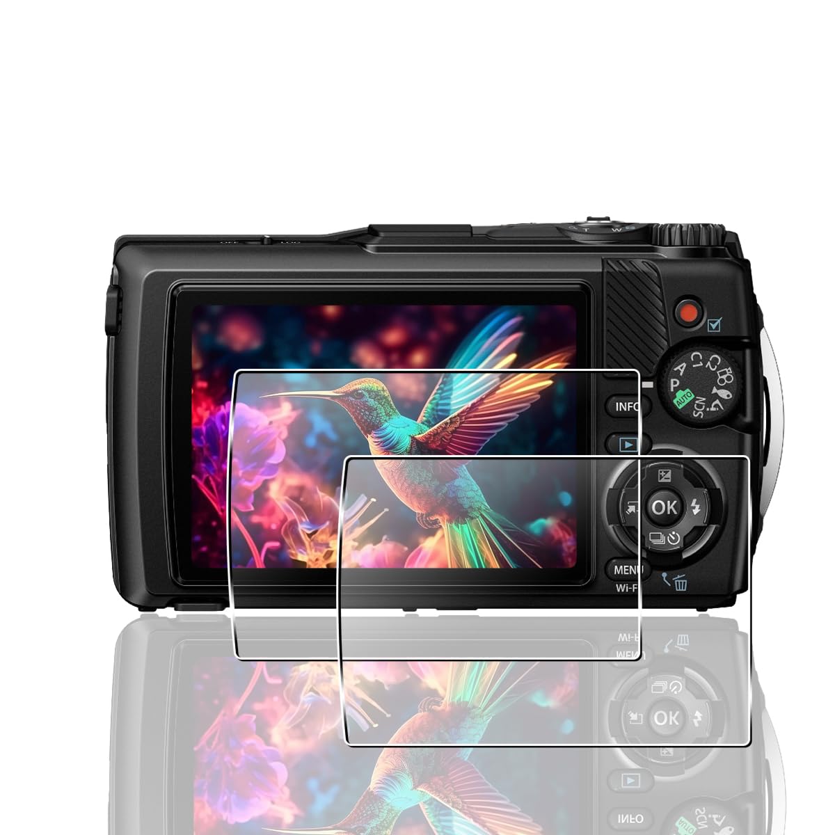 【2枚セット】 用 OM SYSTEM OLYMPUS Tough TG-7 / TG-6 / TG-5 保護フィルム 2枚 Olympus Tough TG-7 / TG-6 / TG-5 フィルム 【 日本旭硝子素材 9H強度 】 対応 OM SYSTEM Tough TG-7 / TG-6 / TG-5 ガラスフィルム 強化ガラス 高透過率 3D Touch対応 飛散防止 高感度 耐衝撃 指紋・汚れ防止 ゼロ気泡 ラウンドエッジ加工 簡単貼り付け