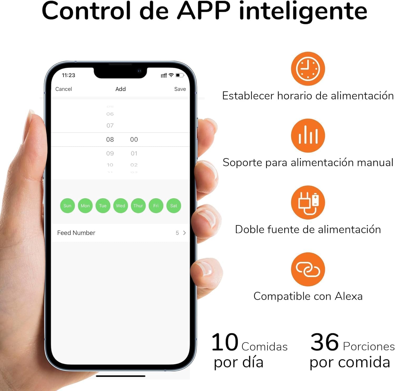 FUKUMARU Comedero automático para gatos, 4 L, con WiFi con doble tazón, dispensador automático de comida para gatos y perros, con horario personalizado, funciona con batería y electricidad por cable