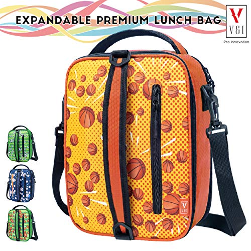 Kids Lunch Bag Insulated Thermal Lunch Box Boys & Girls Expandable Durable Reusable
