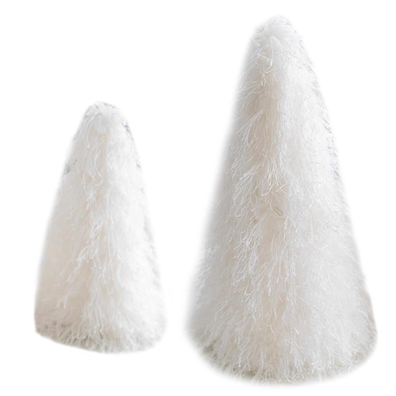 Kalttoy White Christmas Tree Miniature Foam Sequins/Plush Tree Desk Ornament Table Decoration Stylish Festives Embellishment Artificial Christmas