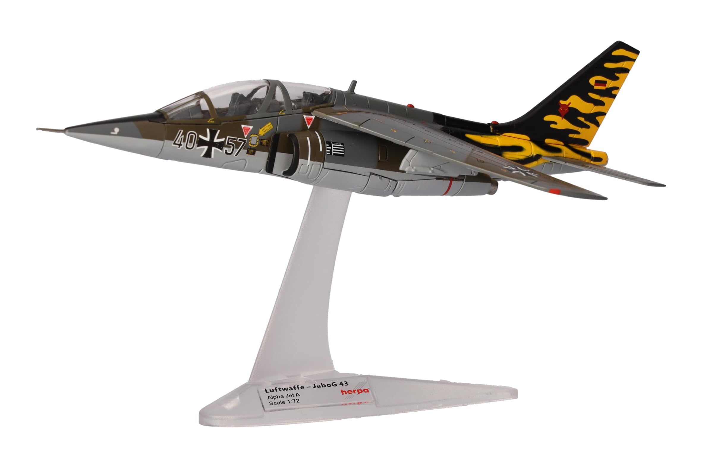 herpa Model Aircraft Air Force Alpha Jet A, Fighter-Bomber Wing 43 (JaboG 43), Oldenburg - Image 4