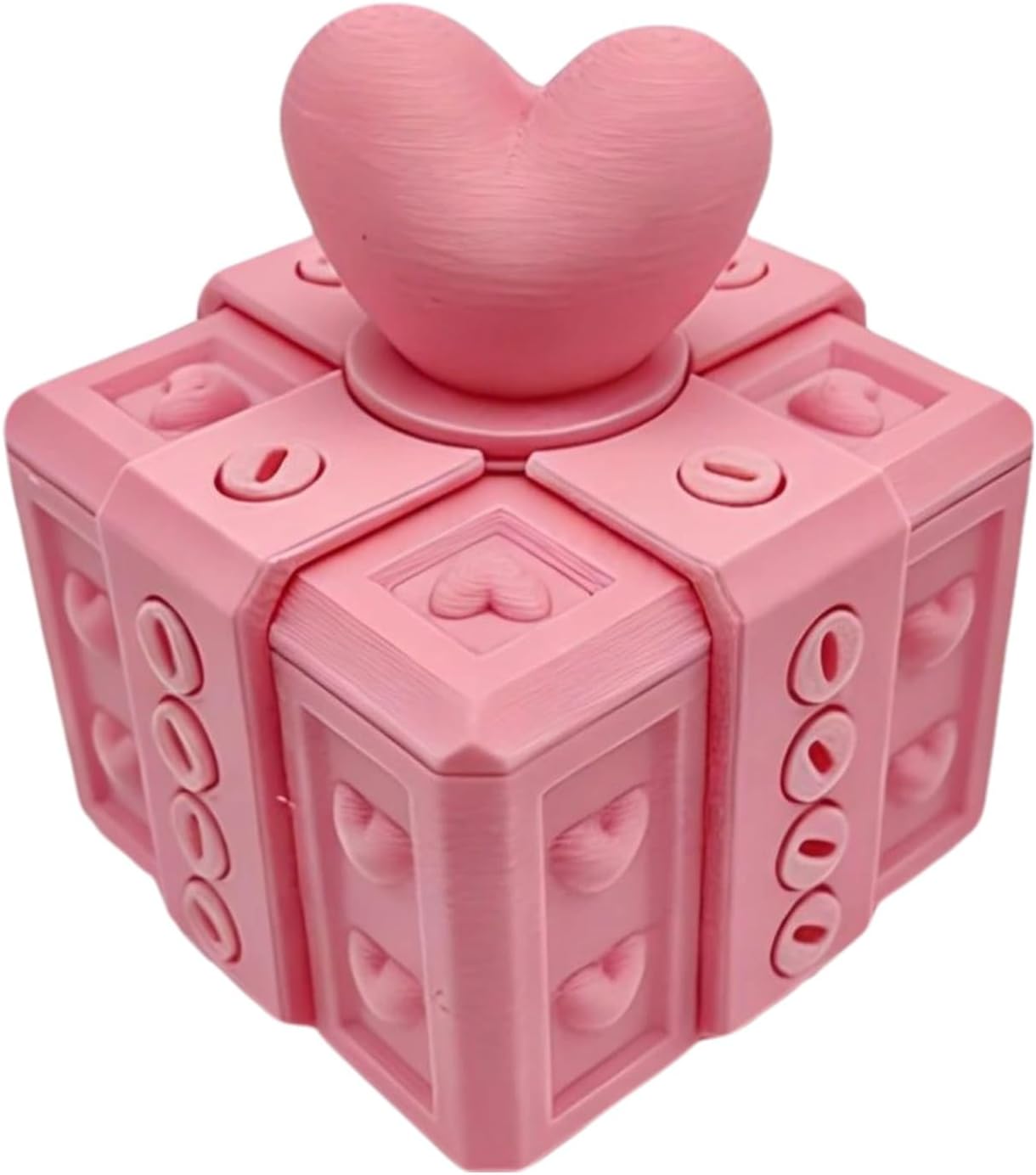 Annoying Gift Box,Valentine's Day Gifts Box, Funny 3D Annoying Gifts Box with Screws Gag Gifts Boxes, Hilarious Money Card Container (Heart-Shaped)