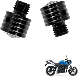 generic 2PCS motorcycle mirror plugs Compatible with Suzuki GSR 400,tuning accessories,sturdy and durable(black)