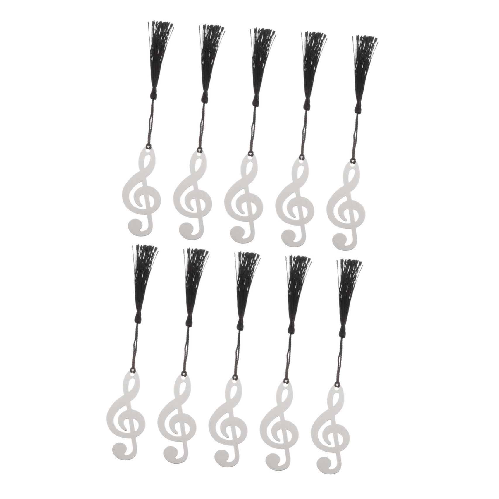 OSALADI 3 Set Segnalibro Per Note Segnalibri Per Segnalibri In Acciaio Musicali Mini Musicali Neri Segnalibro Creativo Per Feste Unici 10 pezzi*3