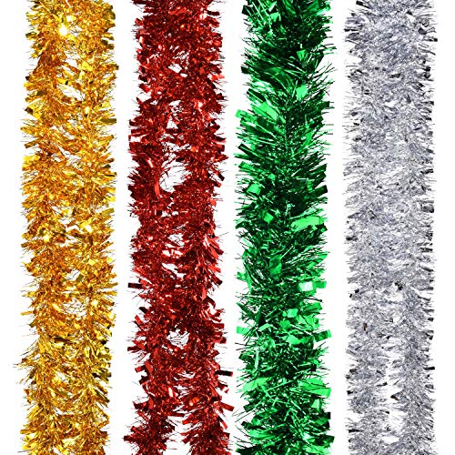 4 Pezzi Ghirlanda di Natale Tinsel Ghirlanda di