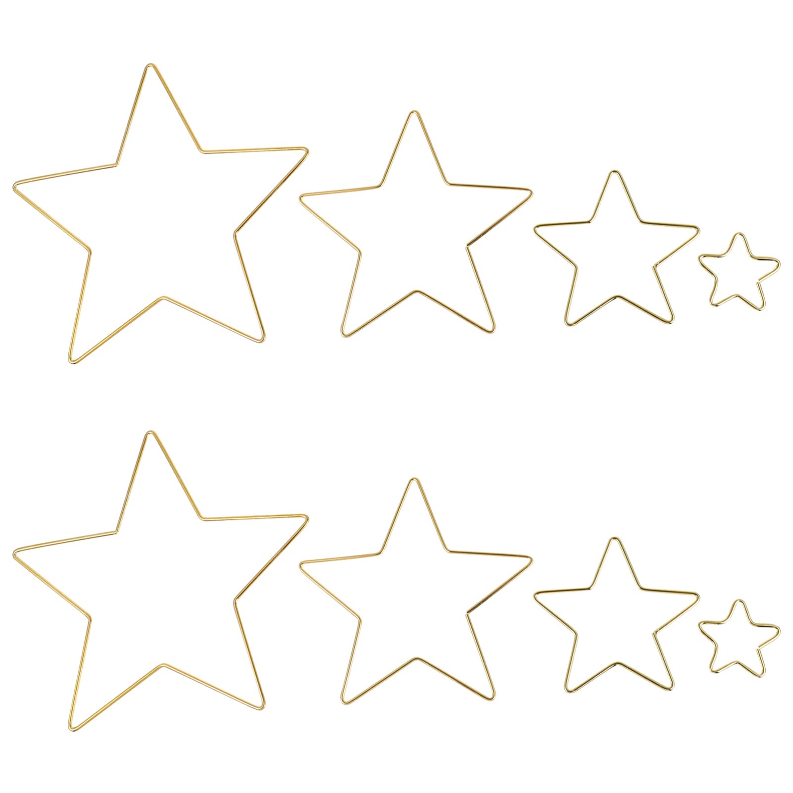 NUOBESTY 4Pcs Dream Catcher Metal Rings Star Shaped Dreamcatcher Metal Hoops Gold Macrame Ring for Crafts,Macrame,Wedding Wreath Macrame Supplies Macrame Supplies