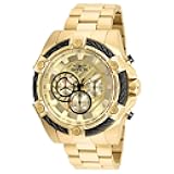25515 Bolt Men 52mm Stainless Steel Gold Gold dial VD54 Quartz