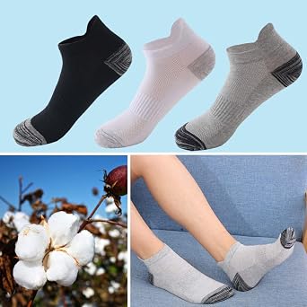 Trainer Socks for Men and Women Cotton Sports Socks for Men and Women Nonslip Ankle Athletic Socks Running Socks