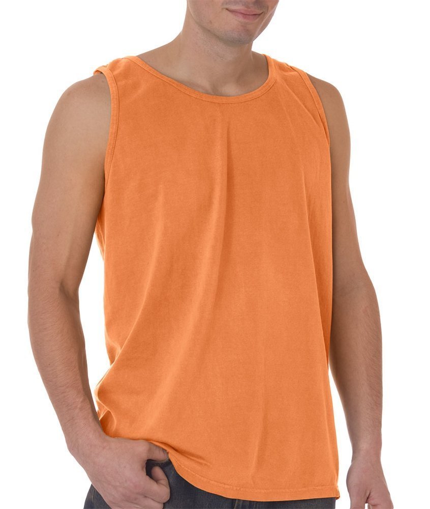 Comfort Colors Chouinard Tank Top 9360 Plain Unisex M Melon PgmDye