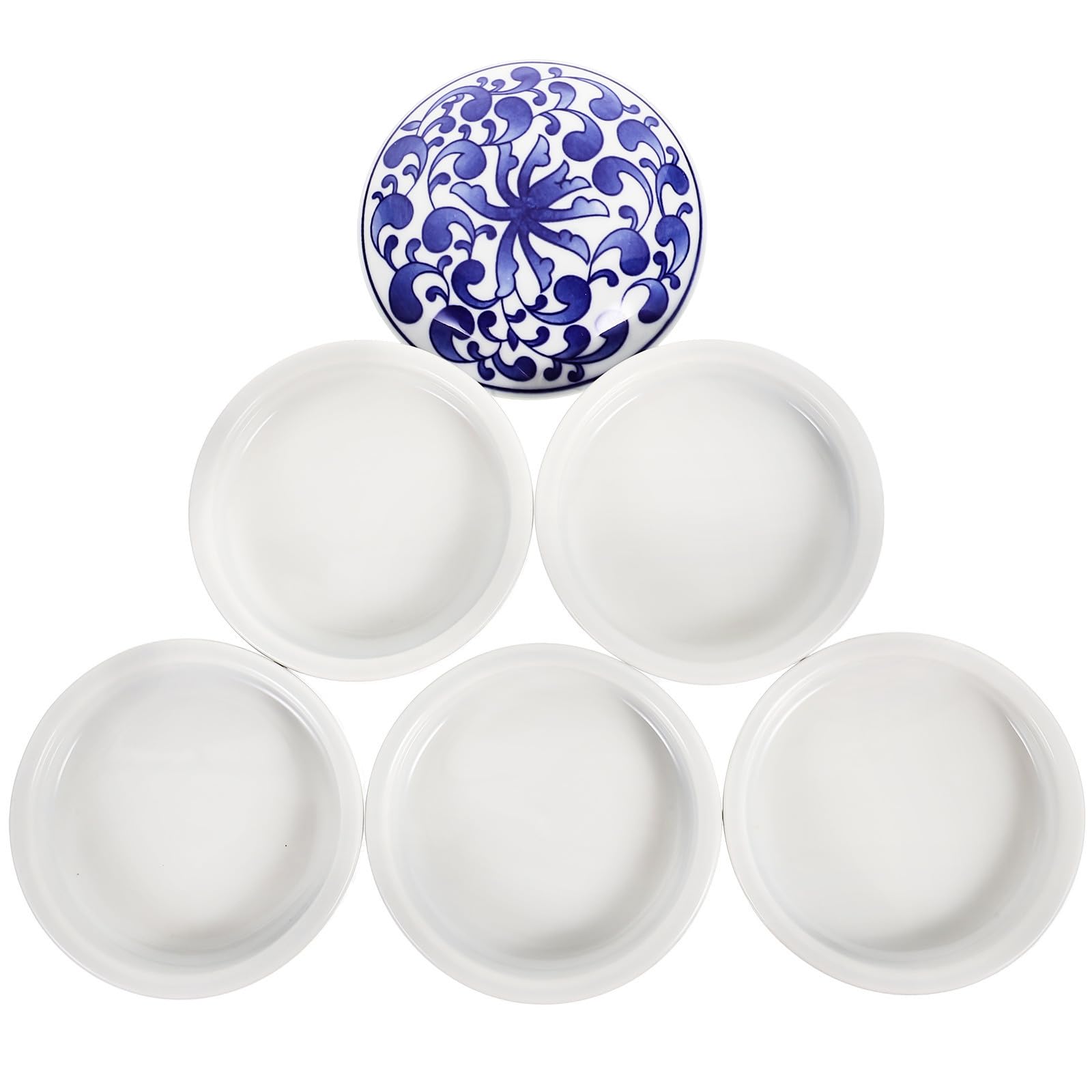 Balacoo Bandeja de Mezcla de Cerámica de 5 Capas para Pintura, Paleta Práctica Acuarela y Pigmentos, Adecuado Aficionados al Arte
