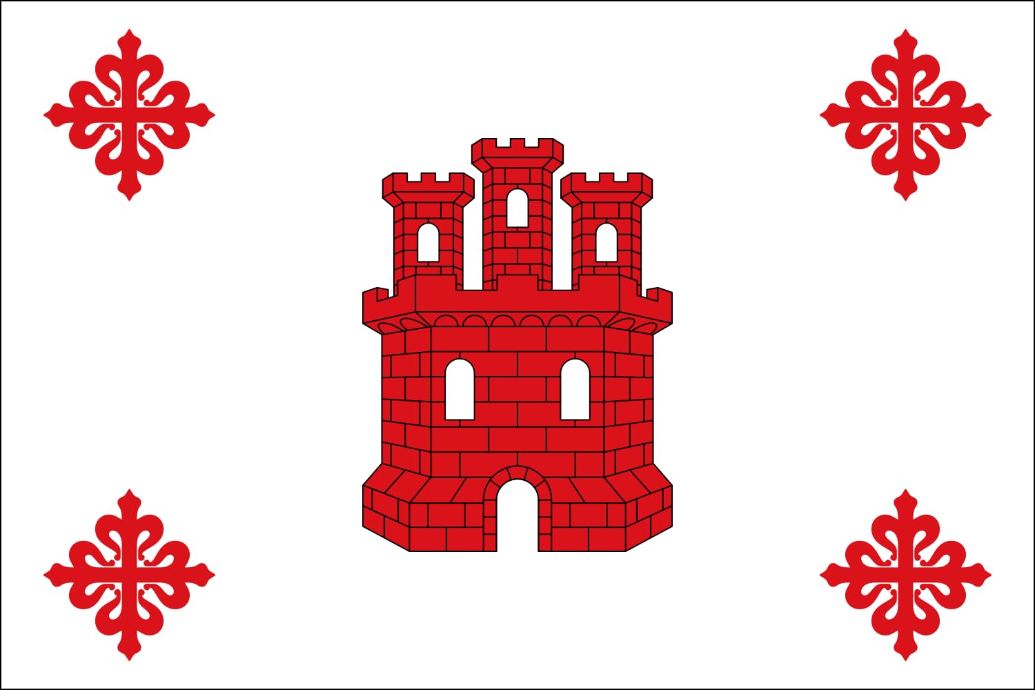 Grand drapeau de la ville d'Aldea del Rey Ciudad Real pour mât et célébrations