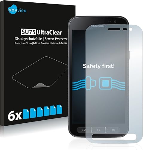 Savvies Pellicola Protettiva Compatibile con Samsung Galaxy Xcover Protezione Schermo Pezzi Savvies Pellicola Protettiva Compatibile con Samsung Galaxy Xcover Protezione Schermo Pezzi