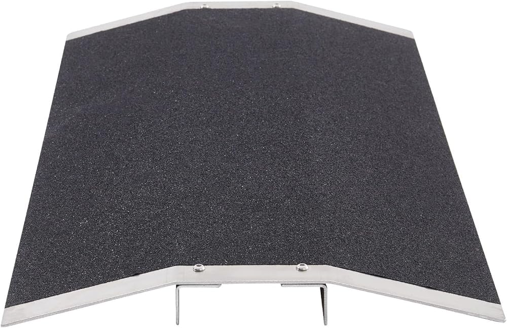 Rampa de aleación de aluminio resistente para acceso a sillas de ruedas, capacidad de 300 kg, solución de puerta y umbral para scooters, bicicletas y cochecitos de movilidad