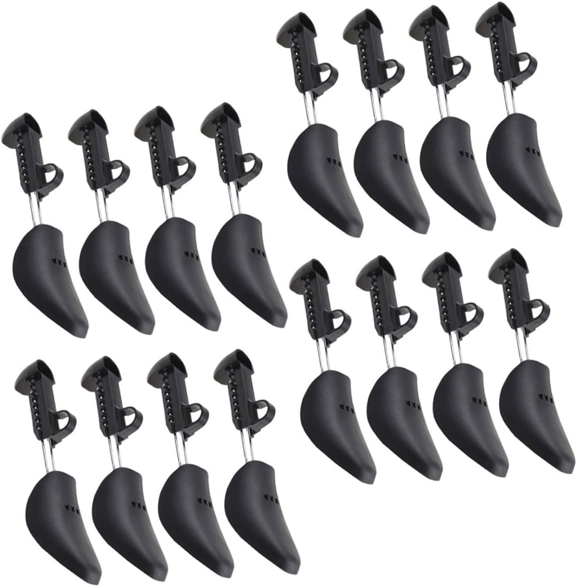 VILLCASE 8 Pairs Adjustable Plastic Shoe Stretchers for Men, Shoe Shaper and Support Tool for Boots Sneakers, Footwear Shaping Trees to Prevent Deformation
