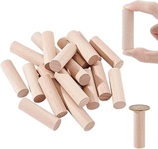 NBEADS 20 Pcs Wooden Craft Blocks - 2"x0.6" Unfinished Beech Wood Round Sticks for DIY Crafts, Painting, Home and Garden Decoration