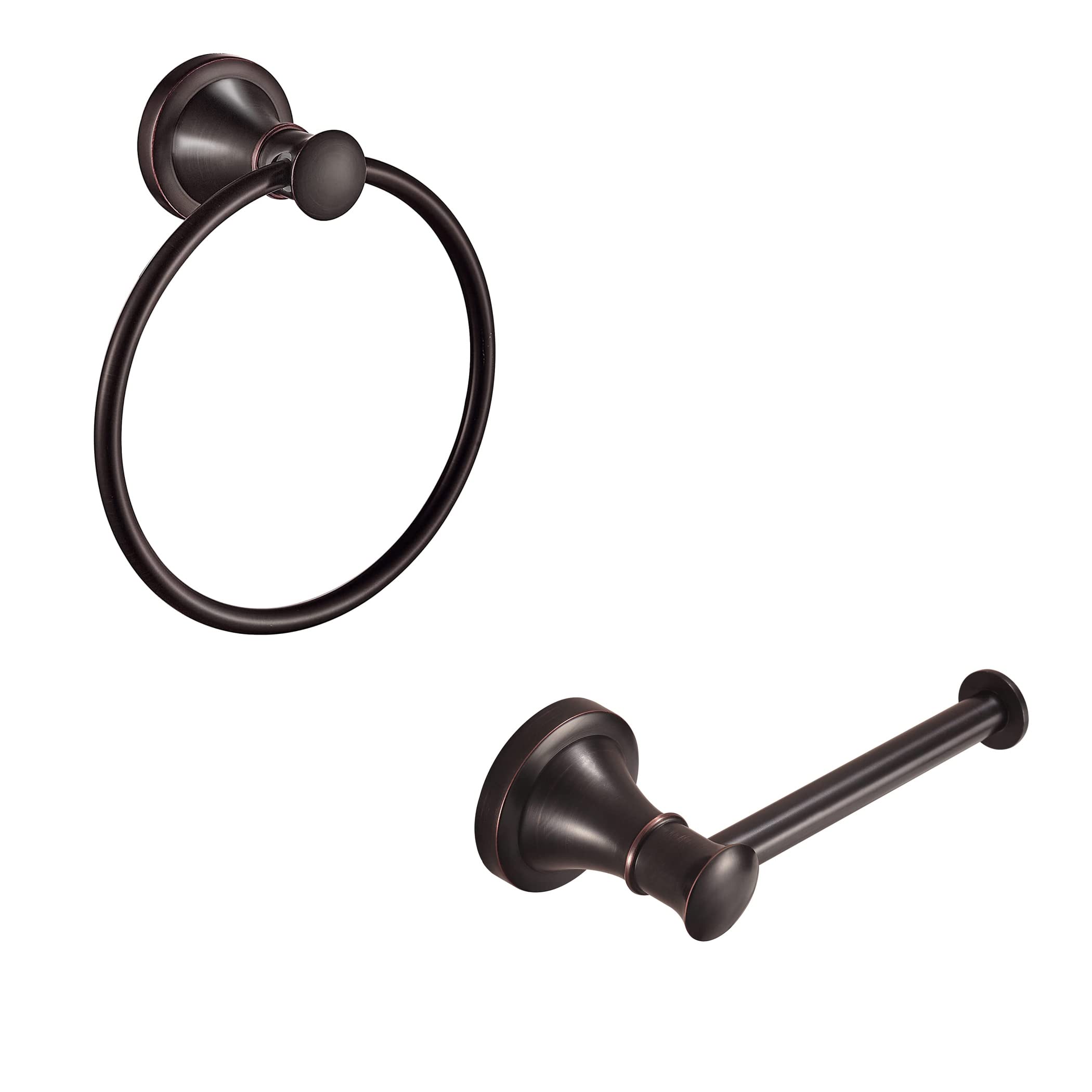 WOLIBEER Bronze Towel Ring, Oil Rubbed Hand Towel Holder Rustic Bathroom Towel Hanger SUS 304 Stainless Steel Towel Rack Wall Mounted