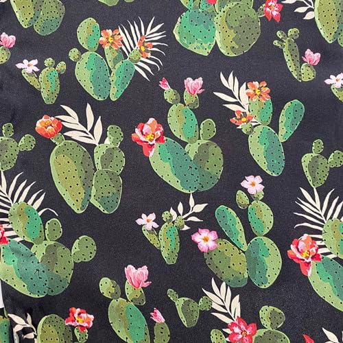 M&F Western Wild Rag Silk Cactus Print Black One Size3