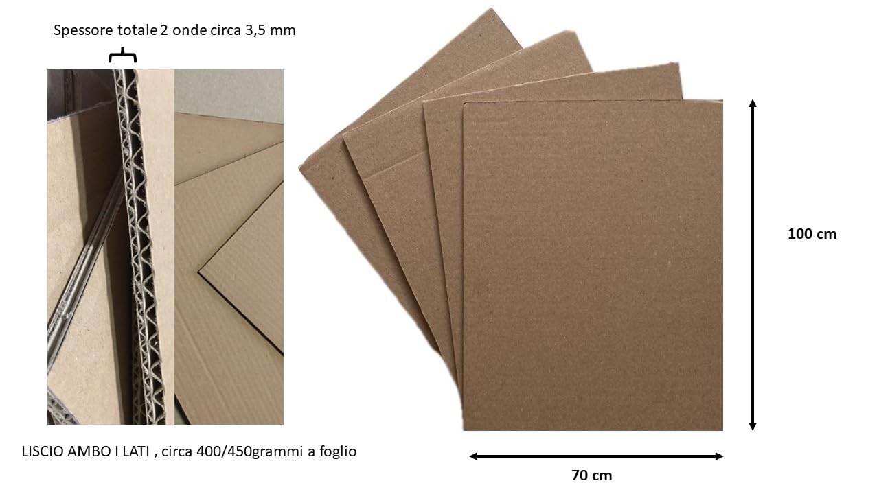 100 Inserti Per Tamponi In Cartone Ondulato – Fogli 8,5x11 - Foto 2