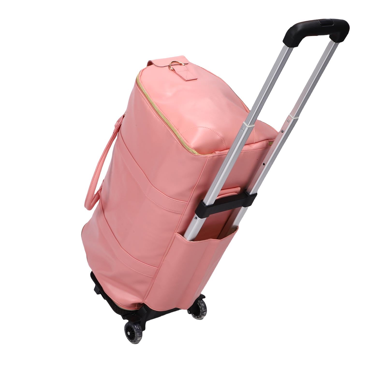 VBESTLIFE Borsa da Viaggio Borsa Porta Abiti Impermeabile con Manico in Morbida Pelle di Grande capacità con Manico Staccabile da 40 Litri (PINK)