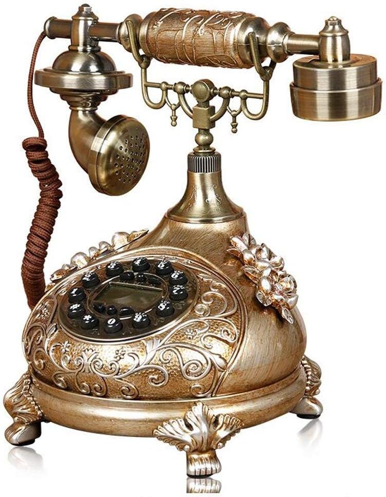 Rotary Wireless Antique Telephone,Landline Home Retro Phone Fashion Creative Rotary Vintage Wireless Telephone for Home Decoration Storage