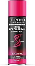 LORENTI TOKYO & SEOUL Color Hair Spray Sweet Pink - 150 ml - Hair Colour Spray for Dressing & Make-Up for Carnival, Fancy Dress, Halloween & Theme Party - Washable Hair Colour - Colour Hair Spray