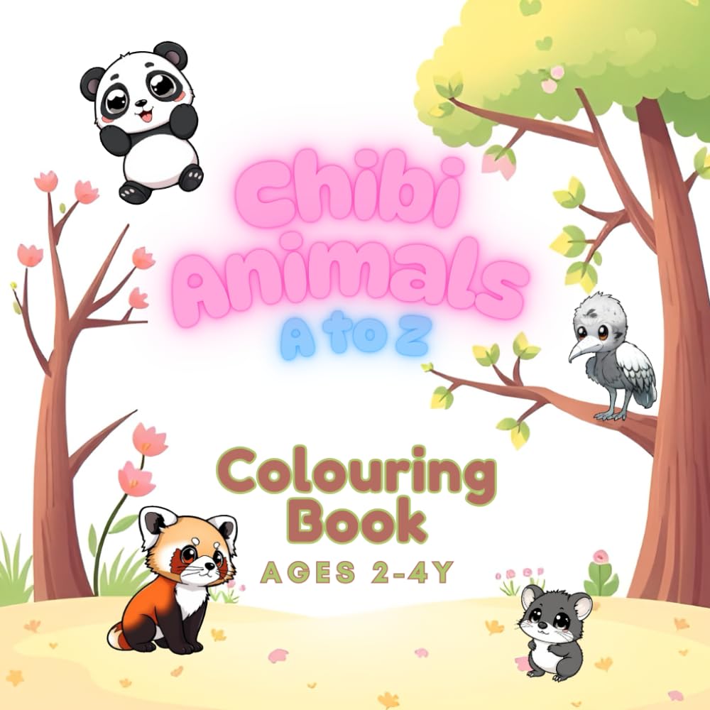 Chibi Animals A to Z Colouring Book Ages 2-4Y: Charming Animal Fun for Little Artists!