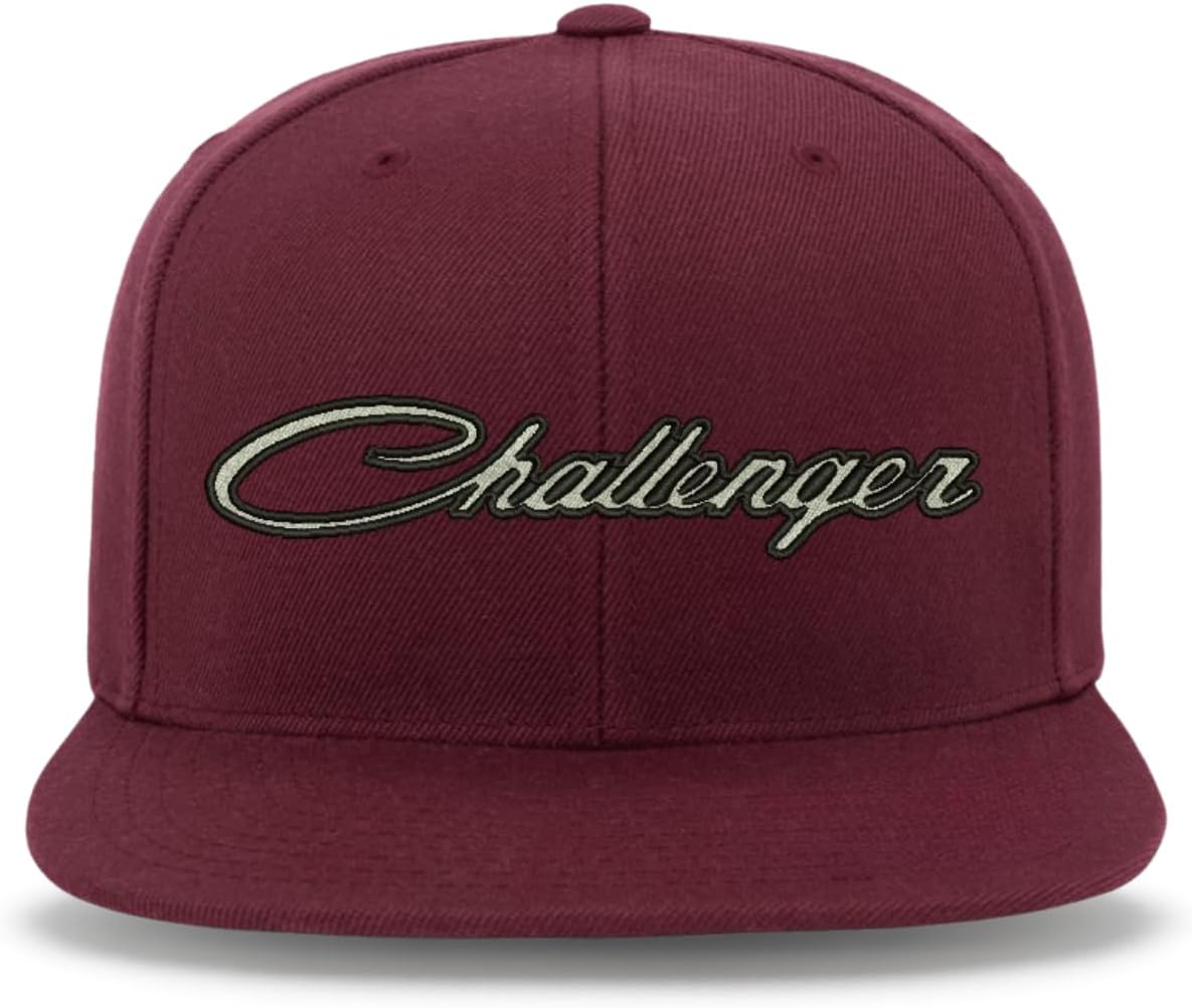 Challenger Vintage Muscle Car Flat Bill Snapback Embroidery