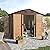Outsunny 8' x 6' Outdoor Storage Shed, Garden Tool House with Foundation Kit, 4 Vents and 2 Easy Sliding Doors for Backyard, Patio, Garage, Lawn, Brown