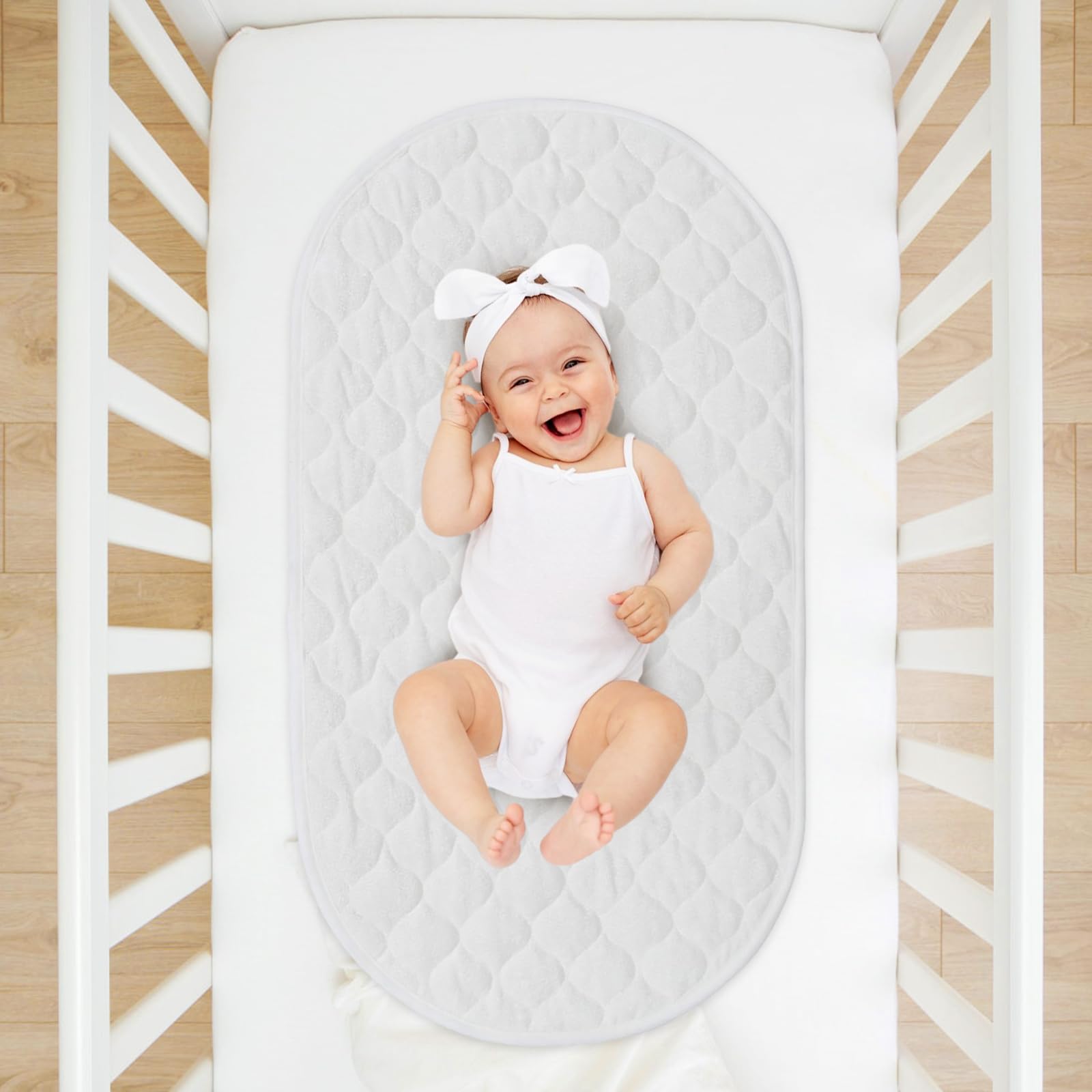 Lot de 3 tapis à langer en coton respirant imperméable lavable et réutilisable pour la maison et les voyages