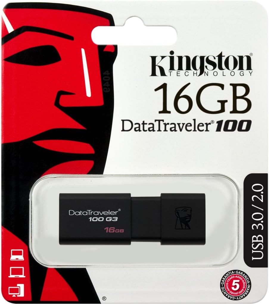 Kingston Technology DataTraveler 100 Generation 3 USB 3.0 16GB 16 GB USB flash drive-Black