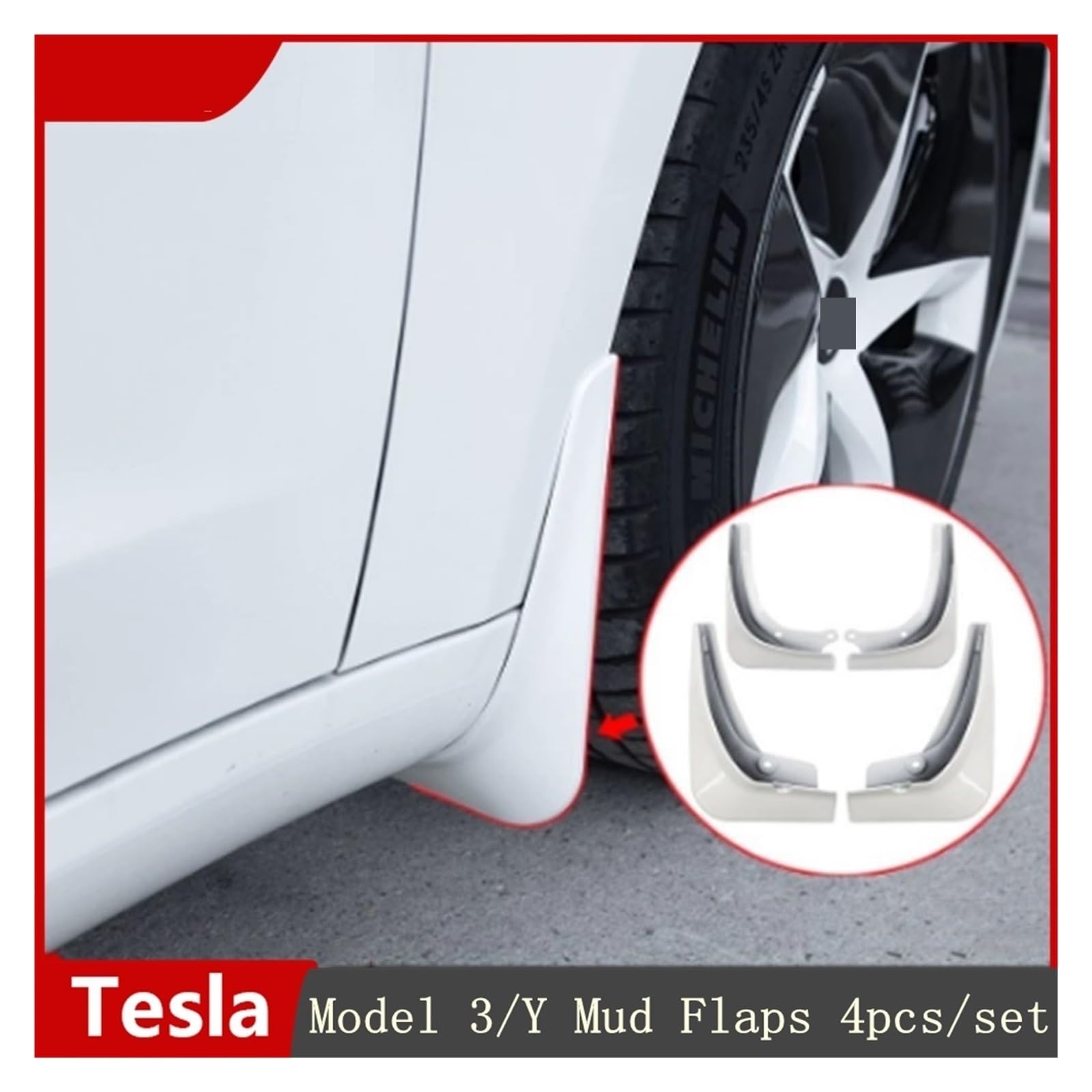 Passage De Roue Garde-boue Avant/arrière Pour Tesla Model 3 2017-2021 - Fibre De Carbone ABS, Protection Et Style - 5