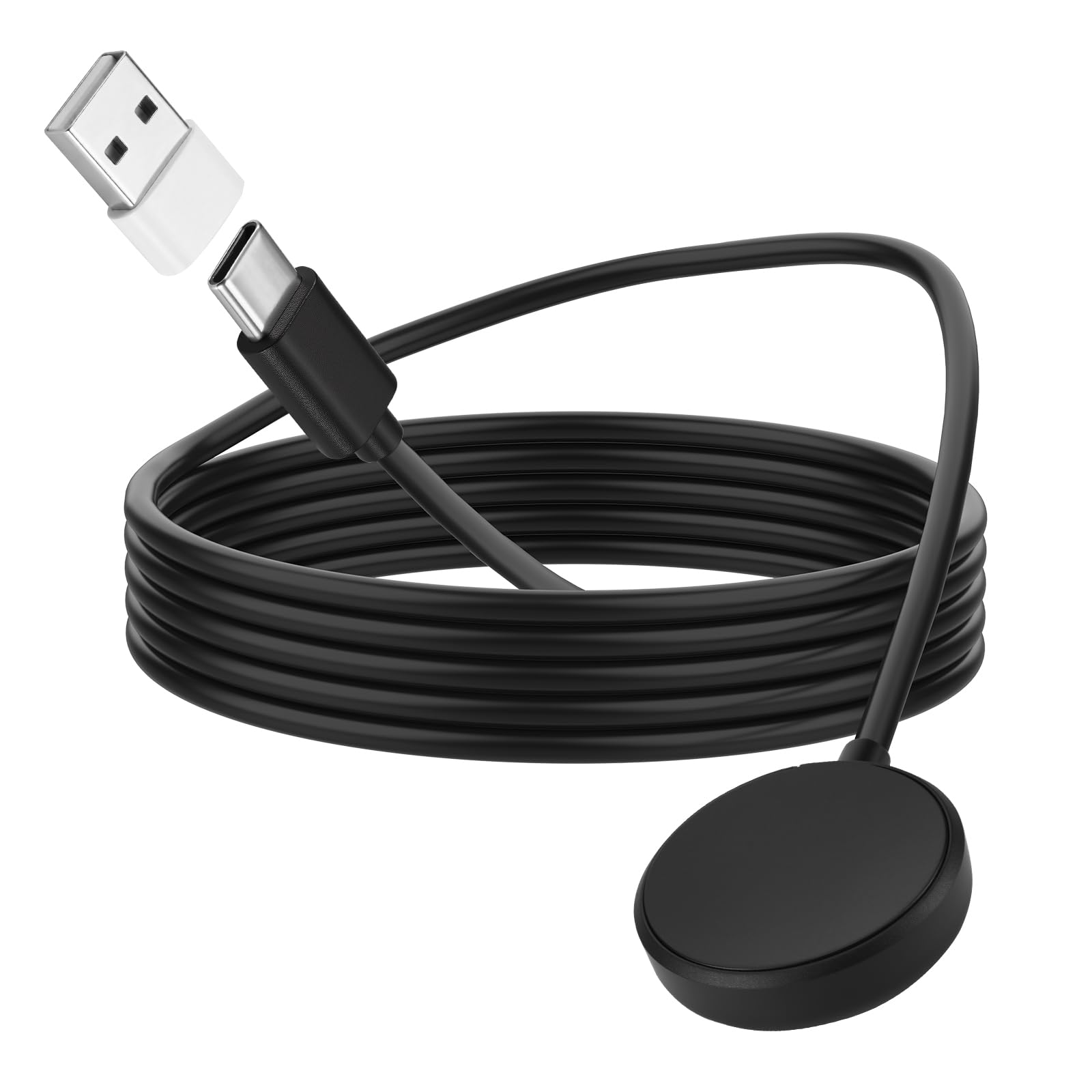 Ladekabel Ladegerät für Samsung Galaxy Classic 3/4/6 Active 1/2 Watch 3/4/5/6, 2 in 1 Magnetische Watch Ladestation für Samsung Smartwatch Ladekabel mit USB C zu USB A Adapter