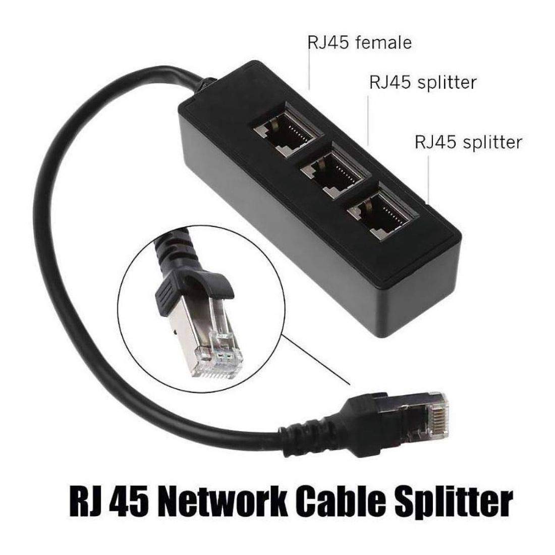 Internet Cable Aazon.co: RJ45 Ethernet Splitter,NOBVEQ RJ45 1 Ale To 3 X Feale LAN Powerline Ethernet Adapter