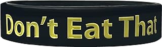 Don’t Eat That Motivational Wristband – Healthy Eating Diet Reminder Bracelet Silicone Inspirational Messages Rubber Bracelets – Life Focus & Health & Wellness Motivation We Keep You Motivated