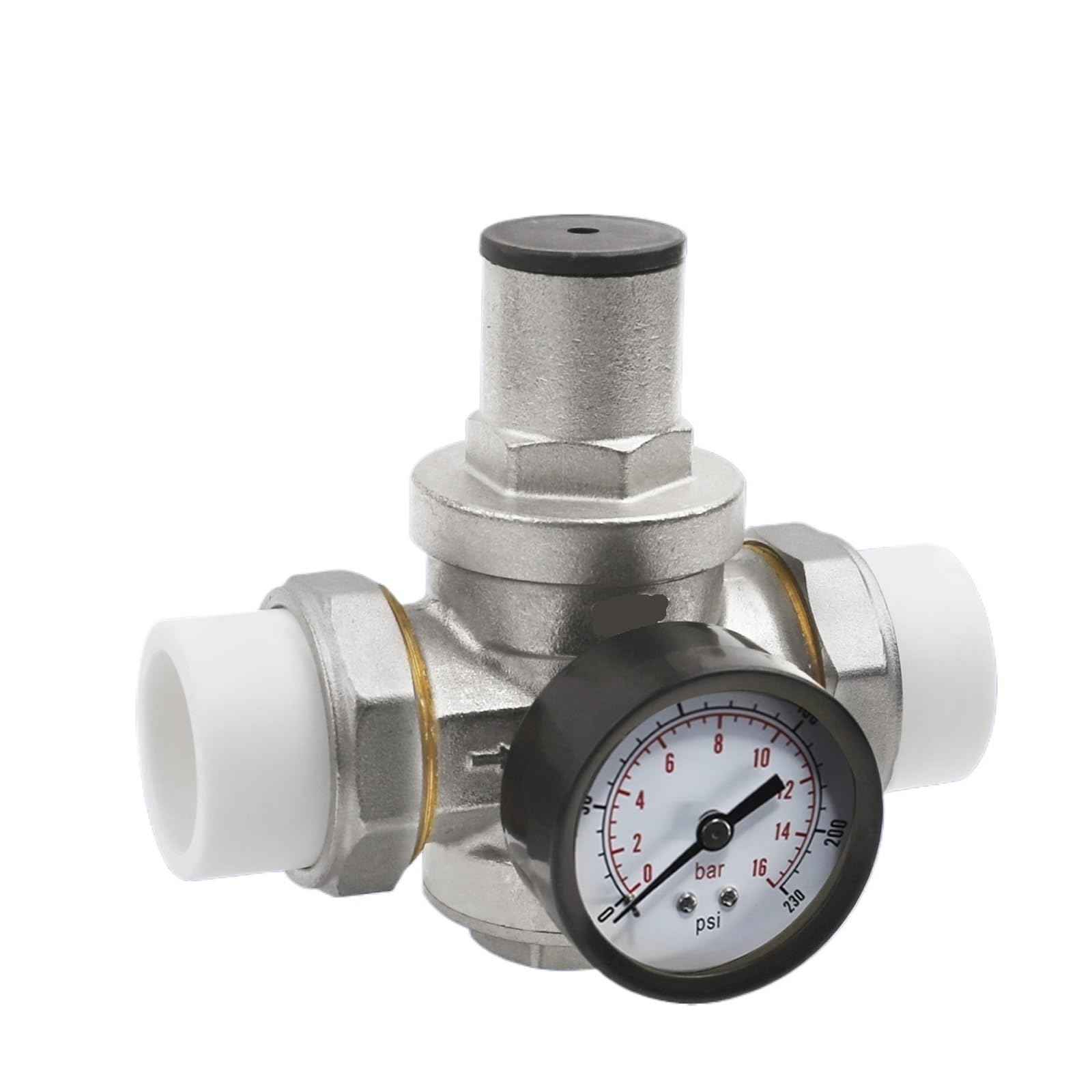 Wuuxlizmx One Color Pressure Reducing Valve Tap Water Pressure Reducing Valve Brass Ppr Pressure Regulating Valve(Yq-7005Pp-R Dn25)