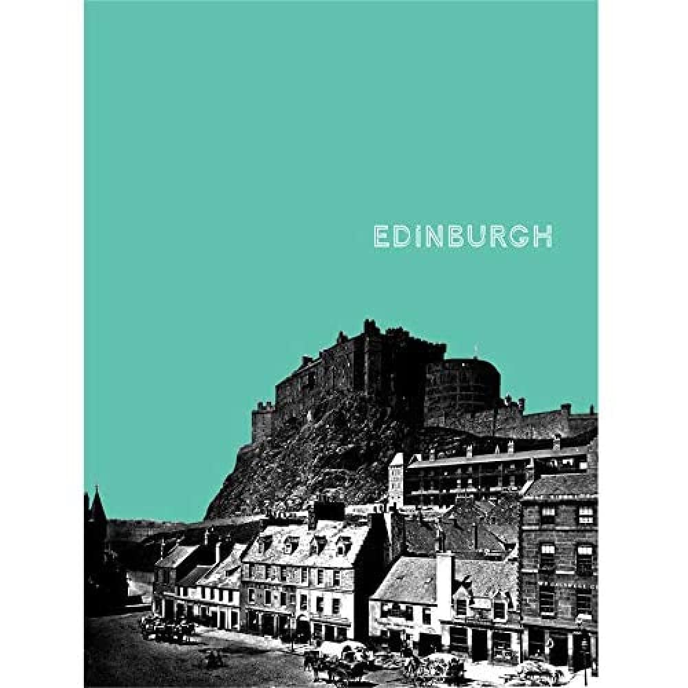 Wee Blue Coo Grassmarket Edinburgh Scotland Scottish Landmark Teal Art Print