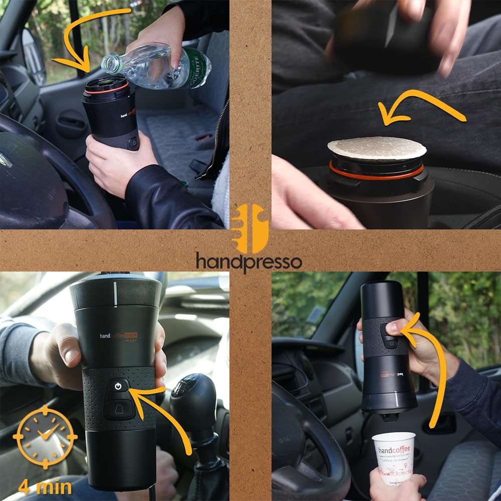 Handpresso Handcoffee Truck 21010 - Máquina de café, portátil, con cápsulas tipo Senseo, para camión, 24 V